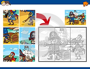 Jigsaw puzzle task with pirates