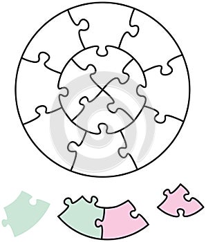 Jigsaw Puzzle Two Circles