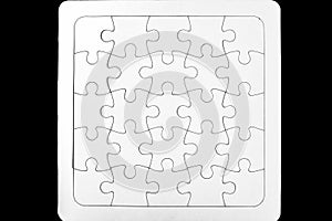 jigsaw puzzle. white pieces forming flawless pattern