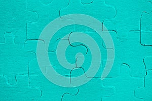 Jigsaws puzzles - blue of Jigsaw pieces on texture background