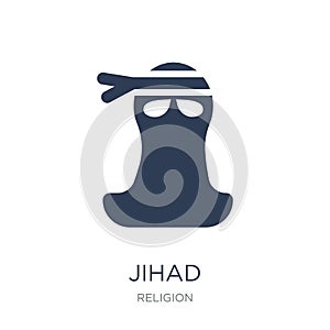 jihad icon. Trendy flat vector jihad icon on white background fr