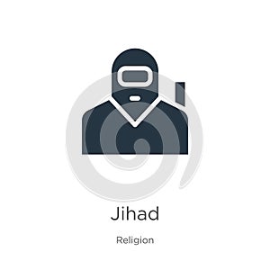 Jihad icon vector. Trendy flat jihad icon from religion collection isolated on white background. Vector illustration can be used