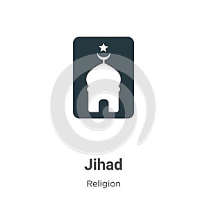 Jihad vector icon on white background. Flat vector jihad icon symbol sign from modern religion collection for mobile concept and