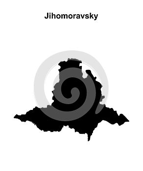 Jihomoravsky outline map