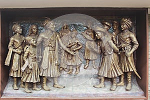 Jijaumata - Shivajiraje Bangalur Bhet sculpture, Shiv Shrushti Garden, Aptale Rd, Junnar, Maharashtra