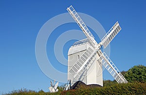 Jill Windmill, one of the Clayton Windmills on the South Downs Way in West Sussex near Brighton, England, UK