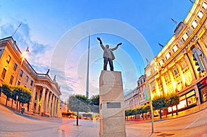 Jim Larkin monument in Dublin city centre