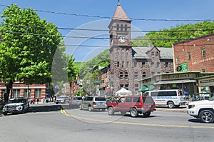 Jim thorpe Pennsylvania buildings and town street
