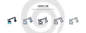 Jimmy jib icon in different style vector illustration. two colored and black jimmy jib vector icons designed in filled, outline,