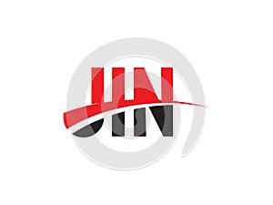 JIN Letter Initial Logo Design Vector Illustration