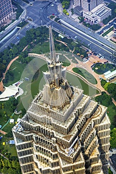 Jin Mao Tower Skyscraper Liujiashui Shanghai China