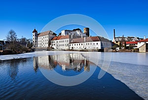 Jindrichuv hradec castle - view over vajgar pond