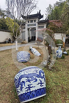 Jingdezhen ancient kiln folk custom exhibition area, Jiangxi China