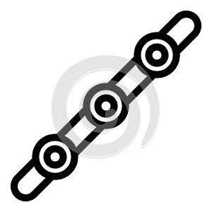 Jingle tambourine icon, outline style