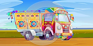 Jingle truck, Indian or Pakistan ornate transport photo