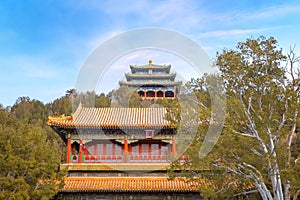 Jingshan park at the Back of the Forbidden City in beijing, China