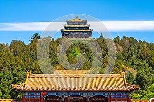 Jingshan Park, an imperial park in beijing, china