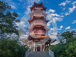 Jinshan Pagoda in Xuzhou City, Jiangsu Province, China