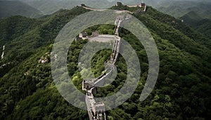 Jinshangling awe inspiring mountain range monuments ancient Chinese cultures generated by AI