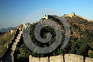 The Jinshanling Great Wall Fall in Chengde Hebei, China photo