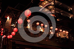 Jioufen, Night, red beverage, streets