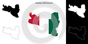 Jiquilpan outline map