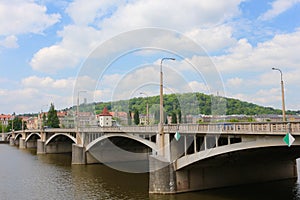 Jirasek Bridge, Prague, Czech Republic photo