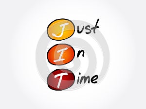 JIT - Just in time acronym