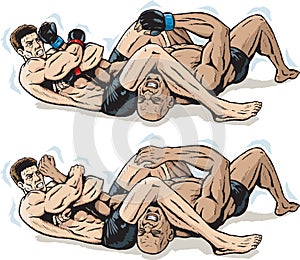 Jiu jitsu Arm bar illustration