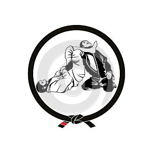 Jujitsu logo vector