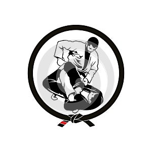 Jujitsu logo vector photo