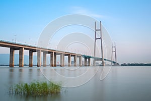Jiujiang yangtze river cable stayed bridge