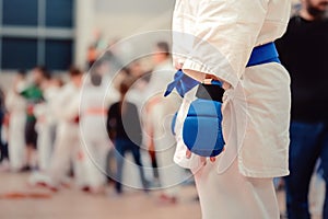 Jiujitsu blue fighter