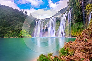 Jiulong waterfall in Luoping.