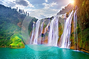 Jiulong waterfall in Luoping.