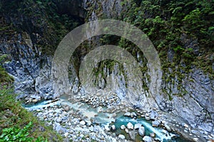 Jiuqudong Tunnel of Nine Turns in Taroko National Park in Xiulin,