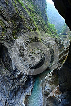 Jiuqudong Tunnel of Nine Turns in Taroko National Park in Xiulin,