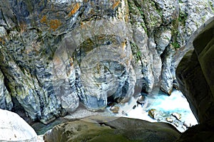 Jiuqudong Tunnel of Nine Turns in Taroko National Park in Xiulin,