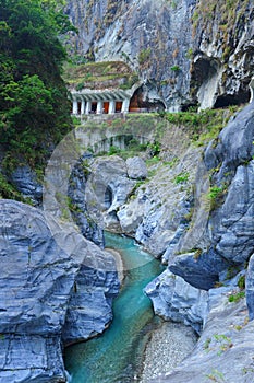 Jiuqudong Tunnel of Nine Turns in Taroko National Park in Xiulin,