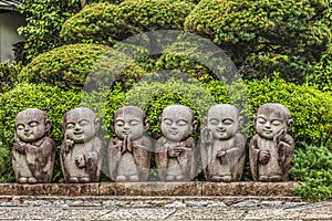 Jizo Child Buddha Statues Tofuku-Ji Buddhist Temple Kyoto Japan