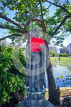 Jizo statue at Shinobazu pond, Ueno, Tokyo, Japan