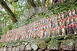 Jizo Statues at Engyoji temple in Himeji, Hyogo, Japan. The temple was originally built in 966