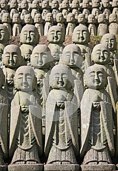 Jizo stone statues