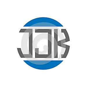 JJK letter logo design on white background. JJK creative initials circle logo concept. JJK letter design