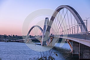 JK Bridge and Paranoa Lake at Sunset - Brasilia, Distrito Federal, Brazil photo