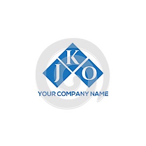 JKo letter logo design on WHITE background. JKo creative initials letter logo concept. JKo letter design