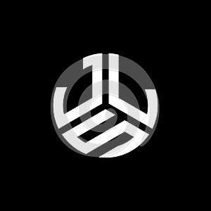 JLS letter logo design on black background. JLS creative initials letter logo concept. JLS letter design