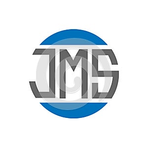 JMS letter logo design on white background. JMS creative initials circle logo concept. JMS letter design