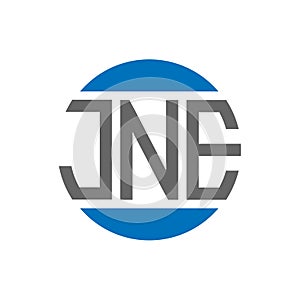 JNE letter logo design on white background. JNE creative initials circle logo concept. JNE letter design