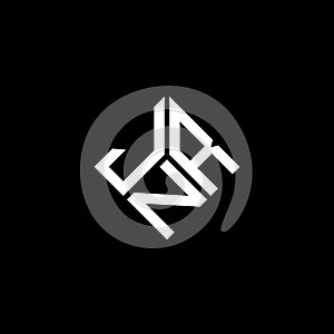 JNR letter logo design on black background. JNR creative initials letter logo concept. JNR letter design